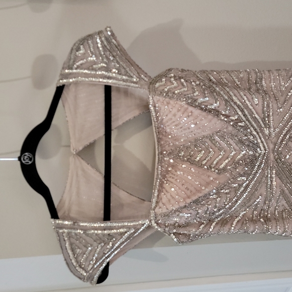 Adrianna Papell Long Beaded Gown - Picture 2 of 6